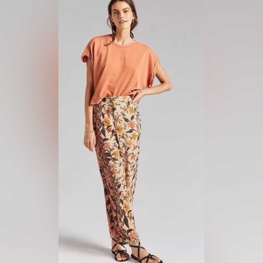 Anthropologie Smocked Balloon Leg Pants Size 2